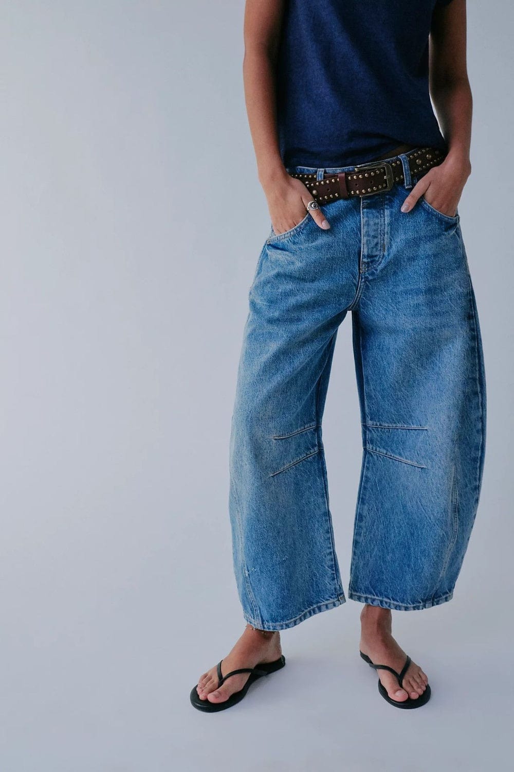 Candy Wide Leg Jeans with Pockets