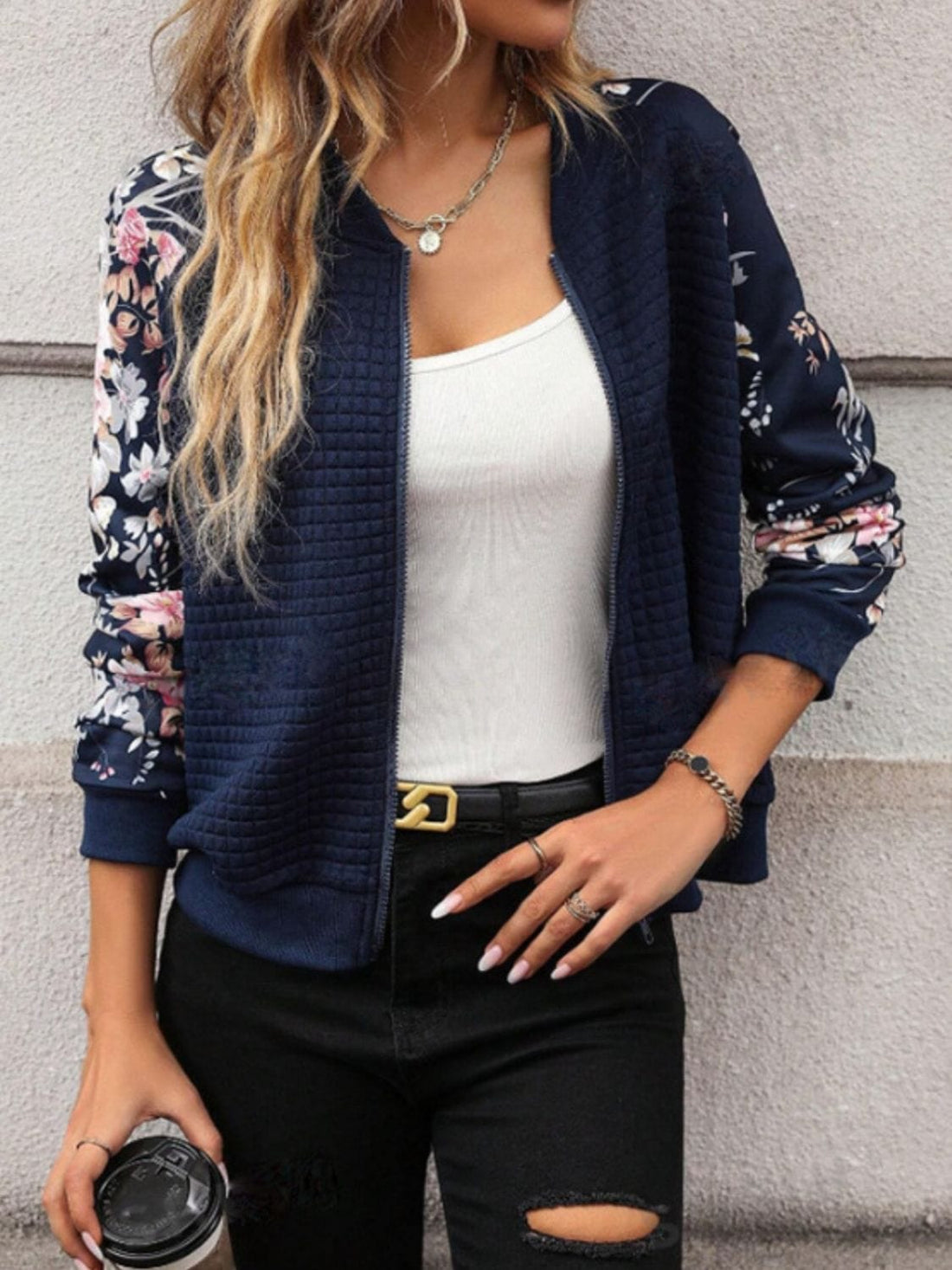 Zip Up Long Sleeve Jacket