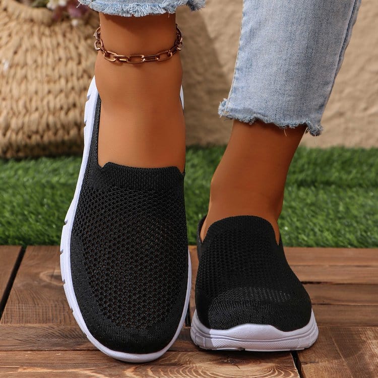 Unique Kulture Breathable Mesh Round Toe Slip-Ons