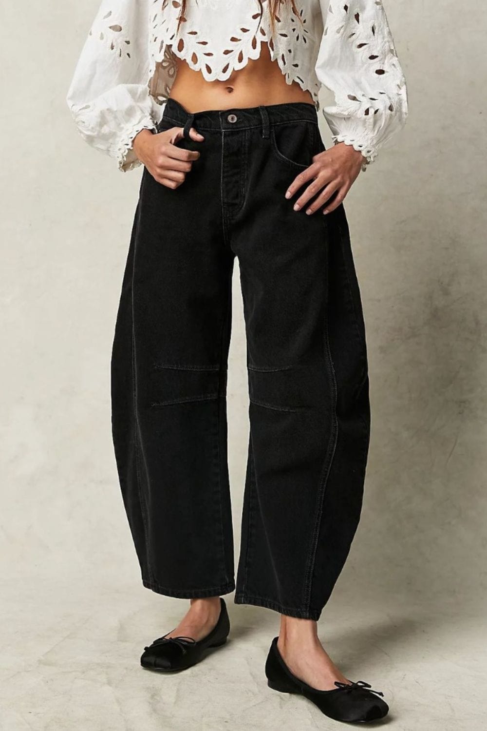 Candy Wide Leg Jeans with Pockets