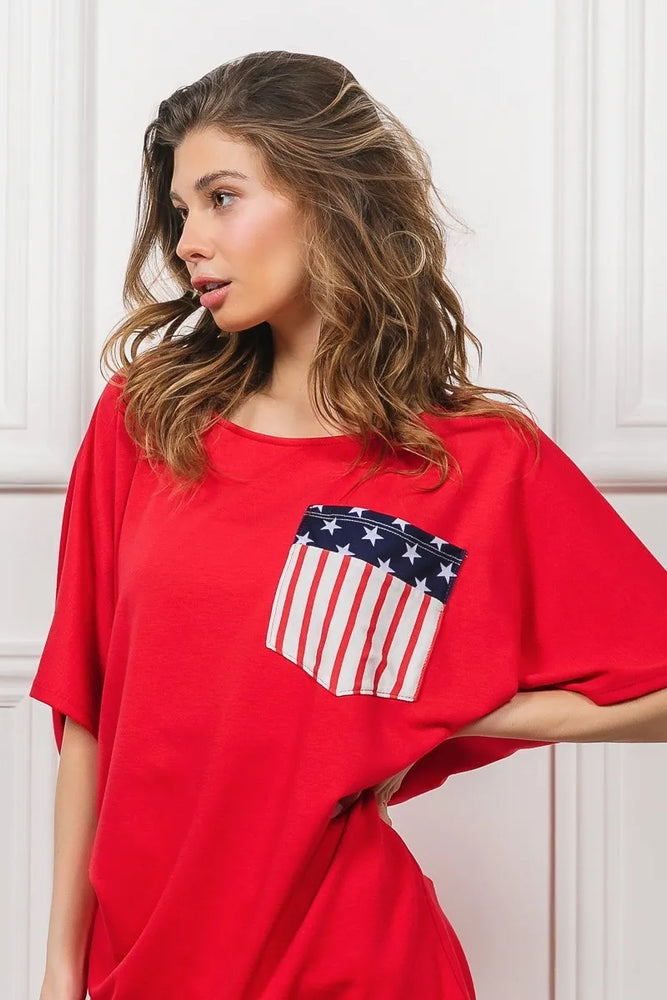 81278c4a202643b5Woman wearing a BiBi French Terry Dolman Sleeve Top with front pocket, relaxed oversized fit, and cozy fabric-perfect for casual, lounge, or athleisure style.


974cbf064f60a8d4-Max-Origin