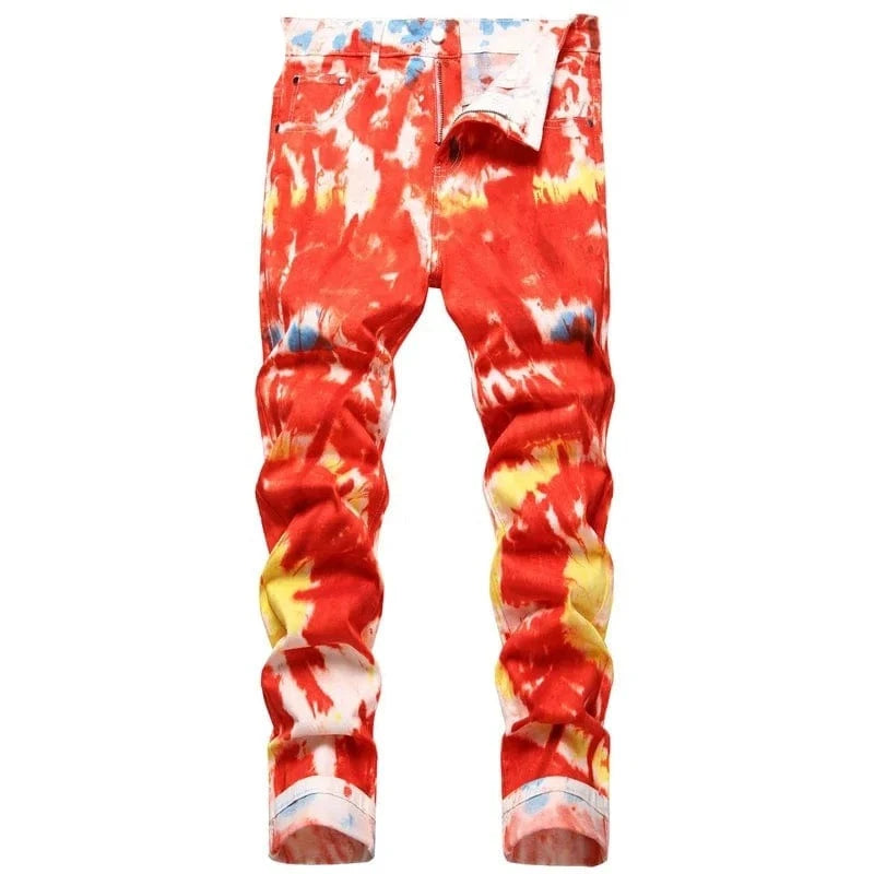 unique kulture designer fashion tye dye jeans