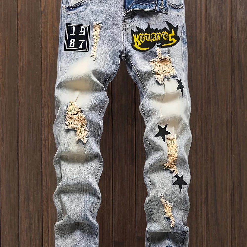 unique kulture gradient designer denim jeans