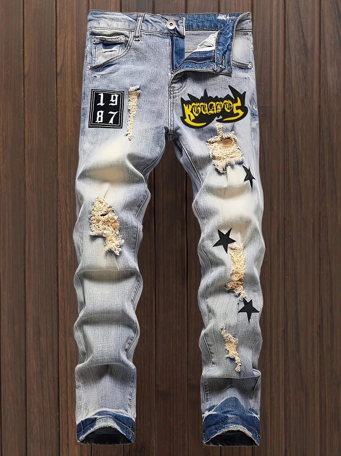 unique kulture gradient designer denim jeans