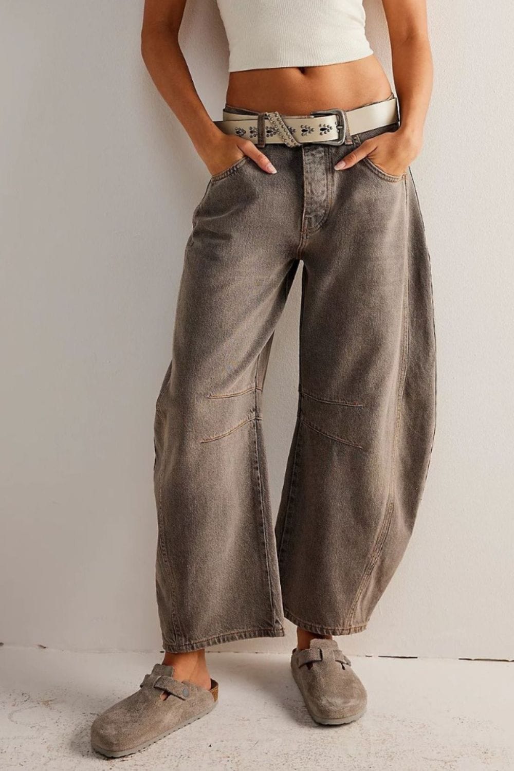 Candy Wide Leg Jeans with Pockets