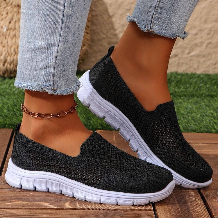 Unique Kulture Breathable Mesh Round Toe Slip-Ons