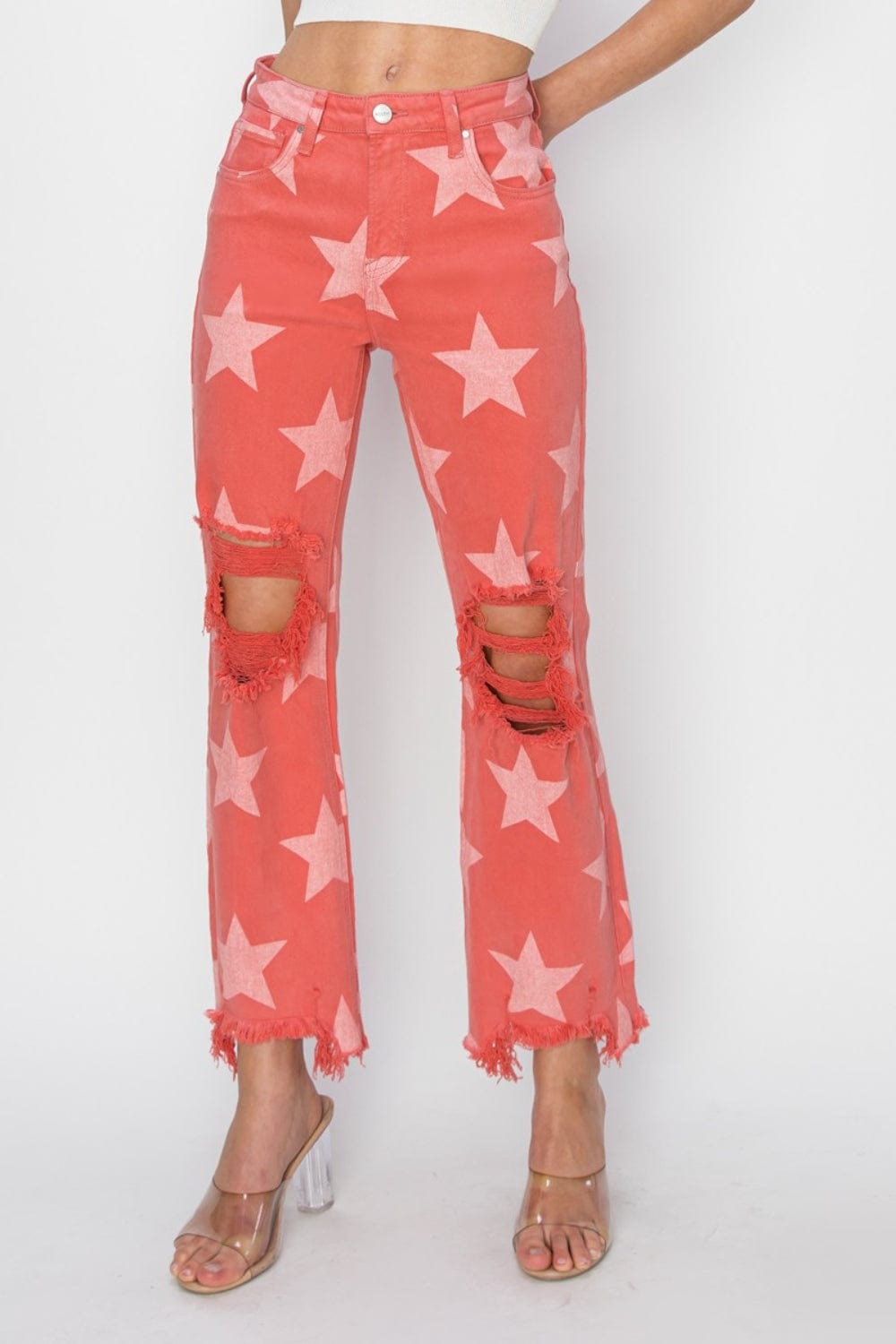 star patch unique kulture designer fashion jeans risen start pattern