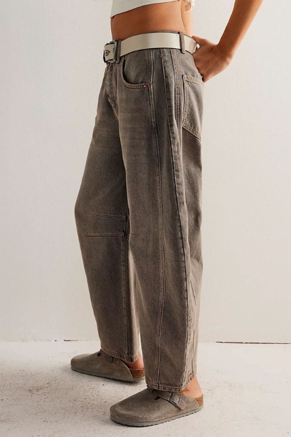 Candy Wide Leg Jeans with Pockets