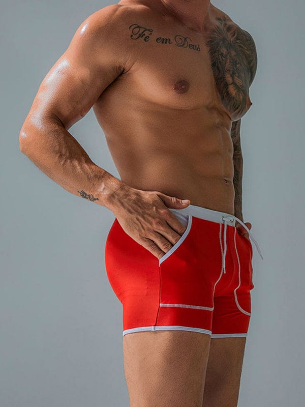 Men's Big Pocket Nylon Boxer Swim Shorts