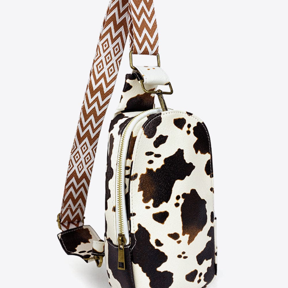 Printed PU Leather Sling Bag unique kulture 