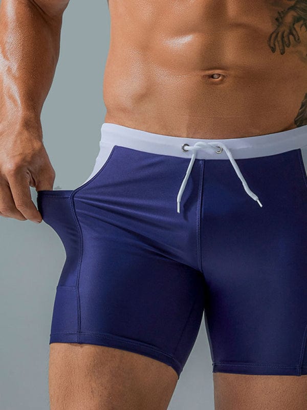 Men's Mid Length Swimming Shorts with Side Pockets