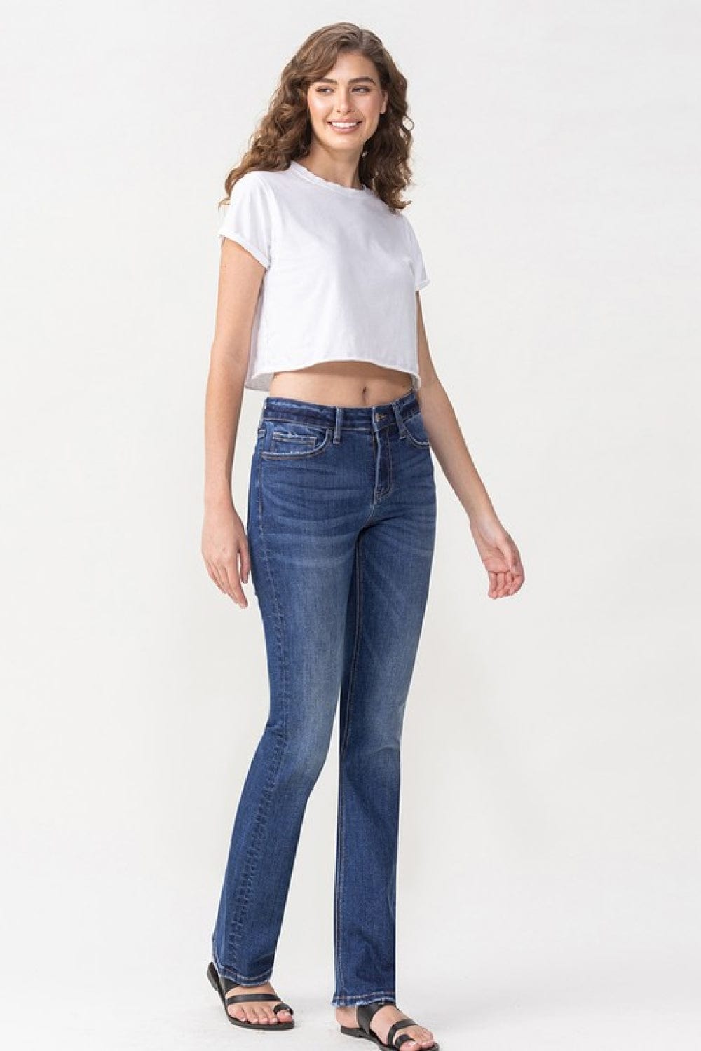 Lovervet Full Size Rebecca Midrise Bootcut Jeans