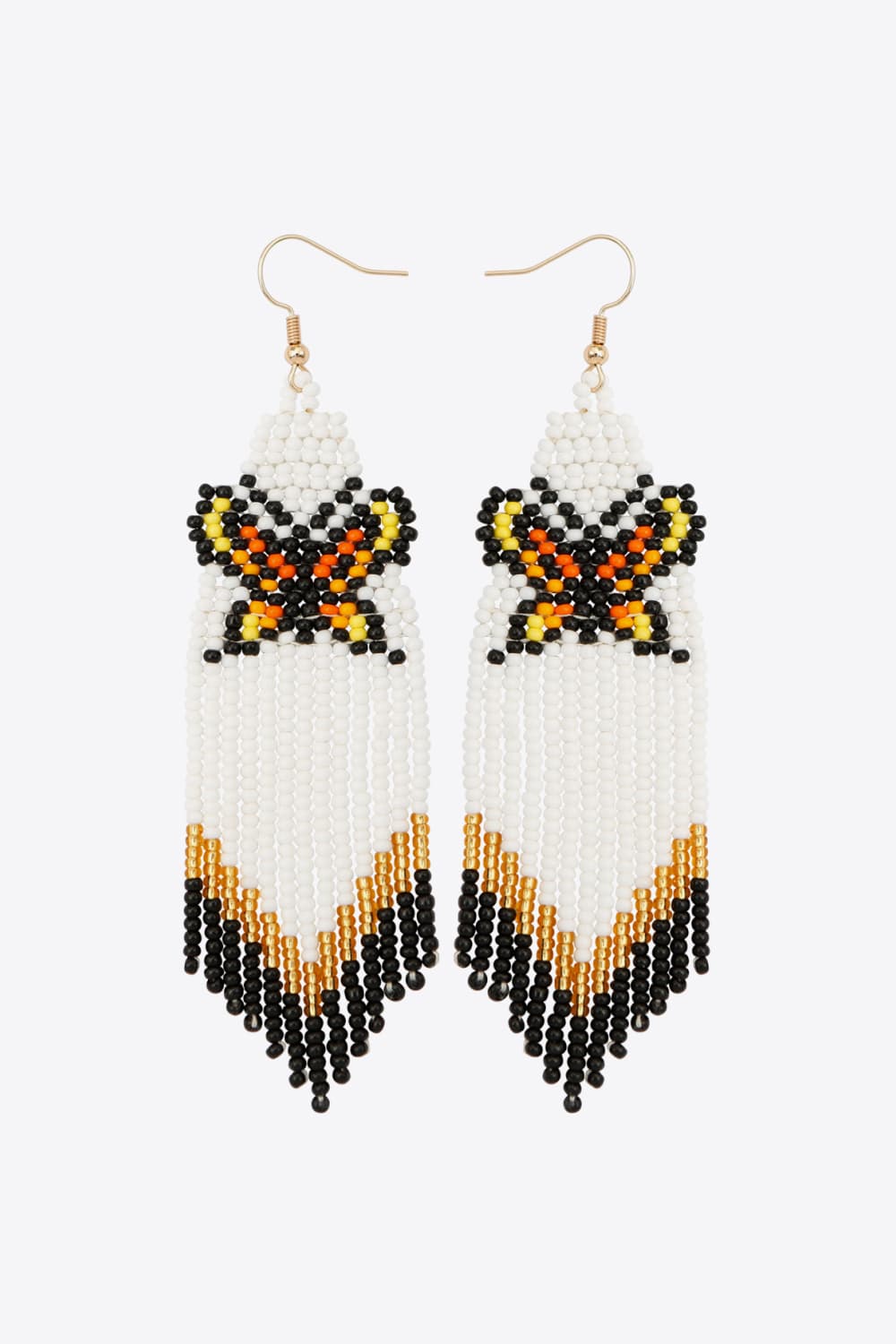 Butterfly Beaded Dangle Earrings