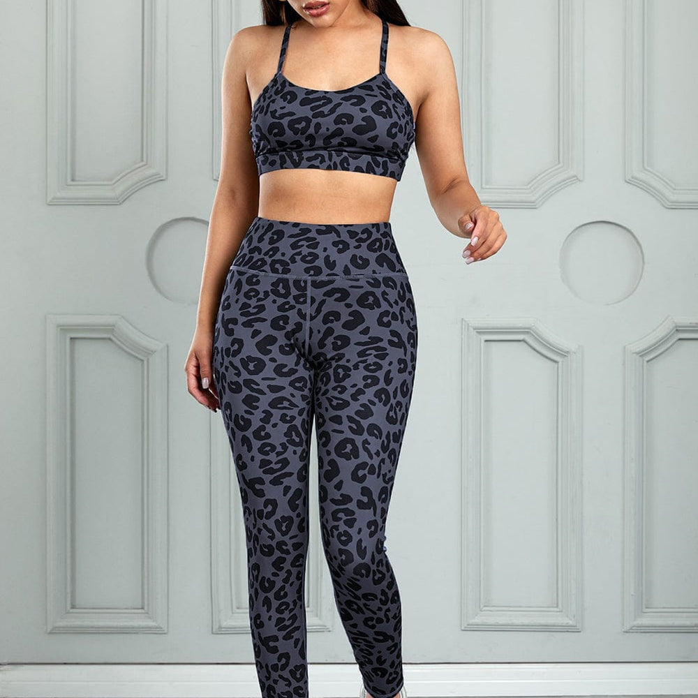 Leopard Unique Kulture Sports Fashion Set sport bra pants bottoms