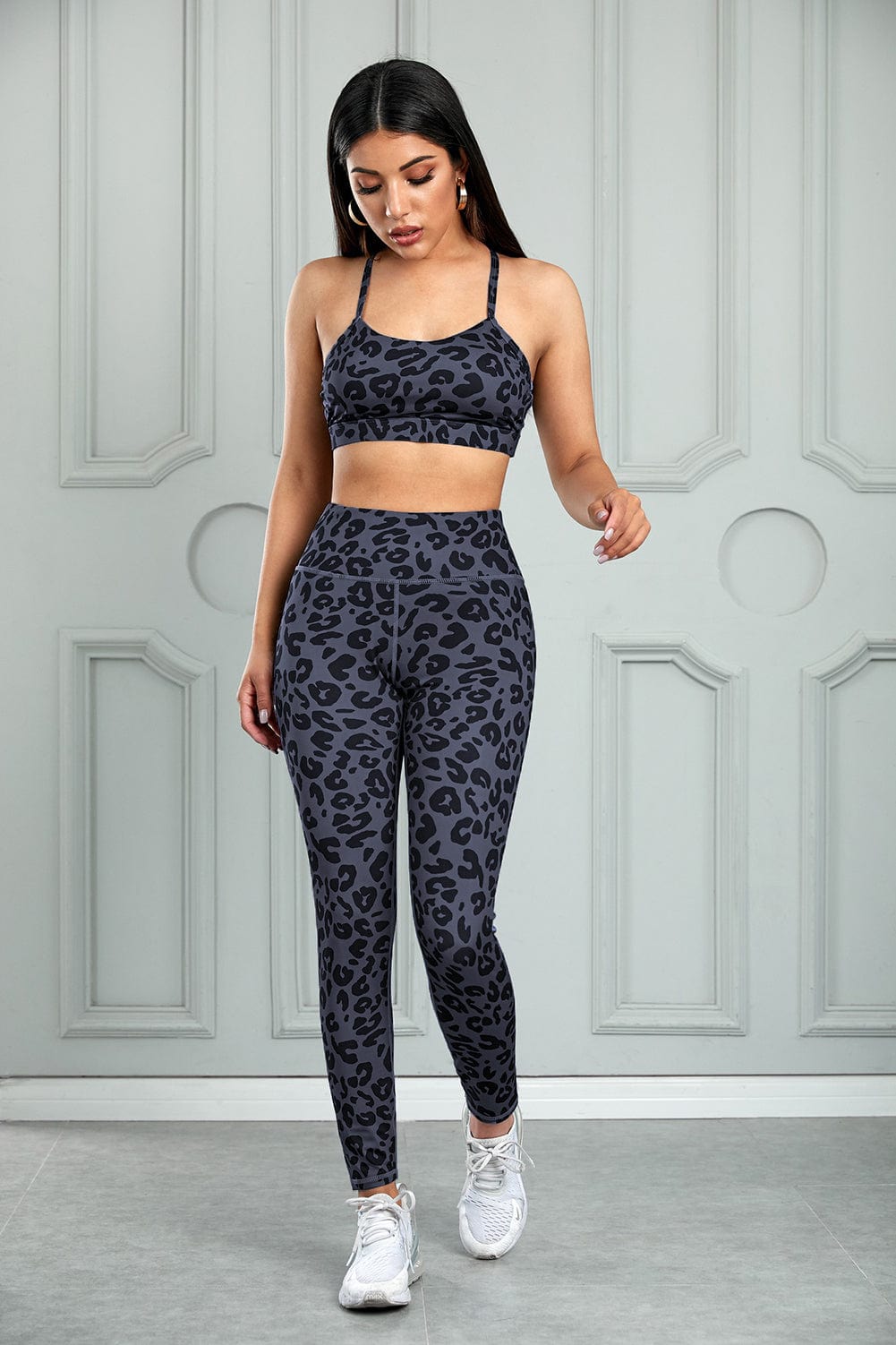 Leopard Unique Kulture Sports Fashion Set sport bra pants bottoms