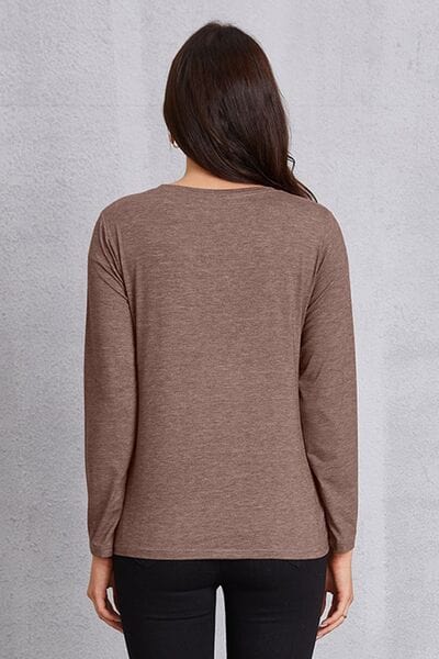 COFFEE AND SUNSHINE Round Neck Long Shirt