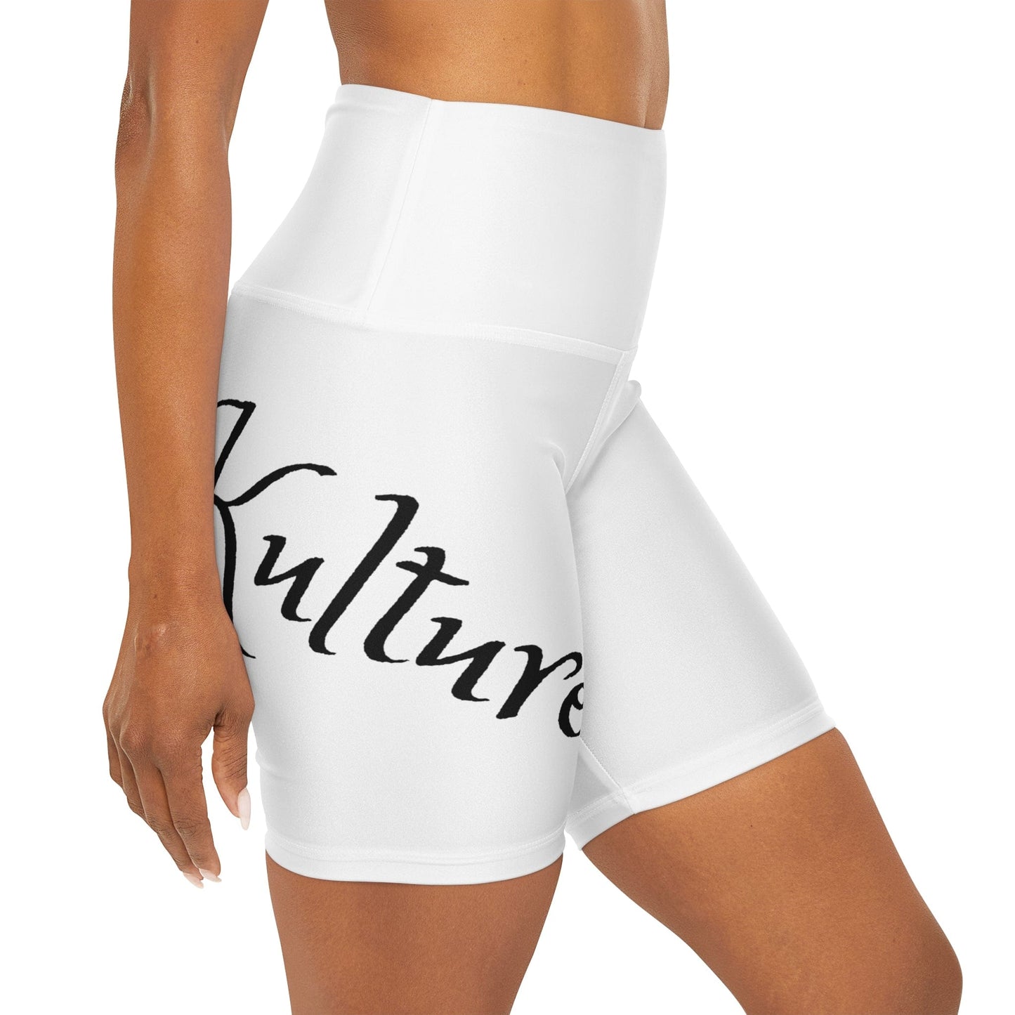 Unique Kulture Designer Fashion. This pair of high-waist yoga shorts