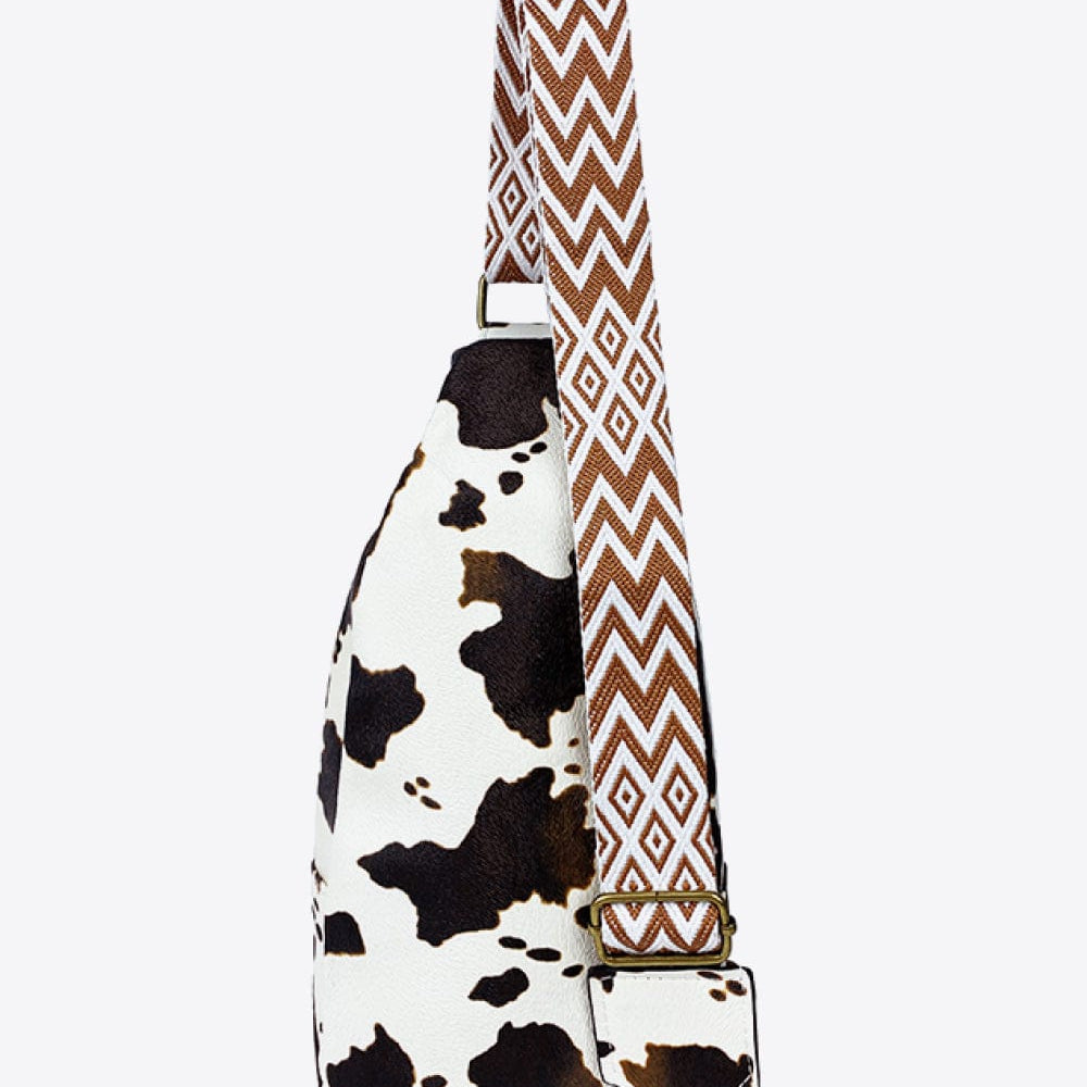 Printed PU Leather Sling Bag unique kulture 