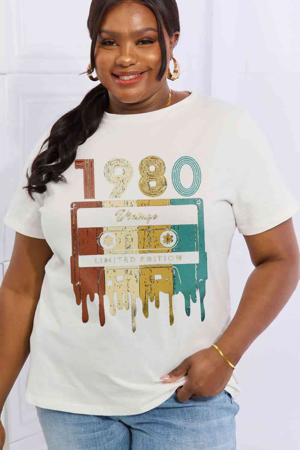 Simply Love Simply Love Full Size VINTAGE LIMITED EDITION Graphic Cotton Tee