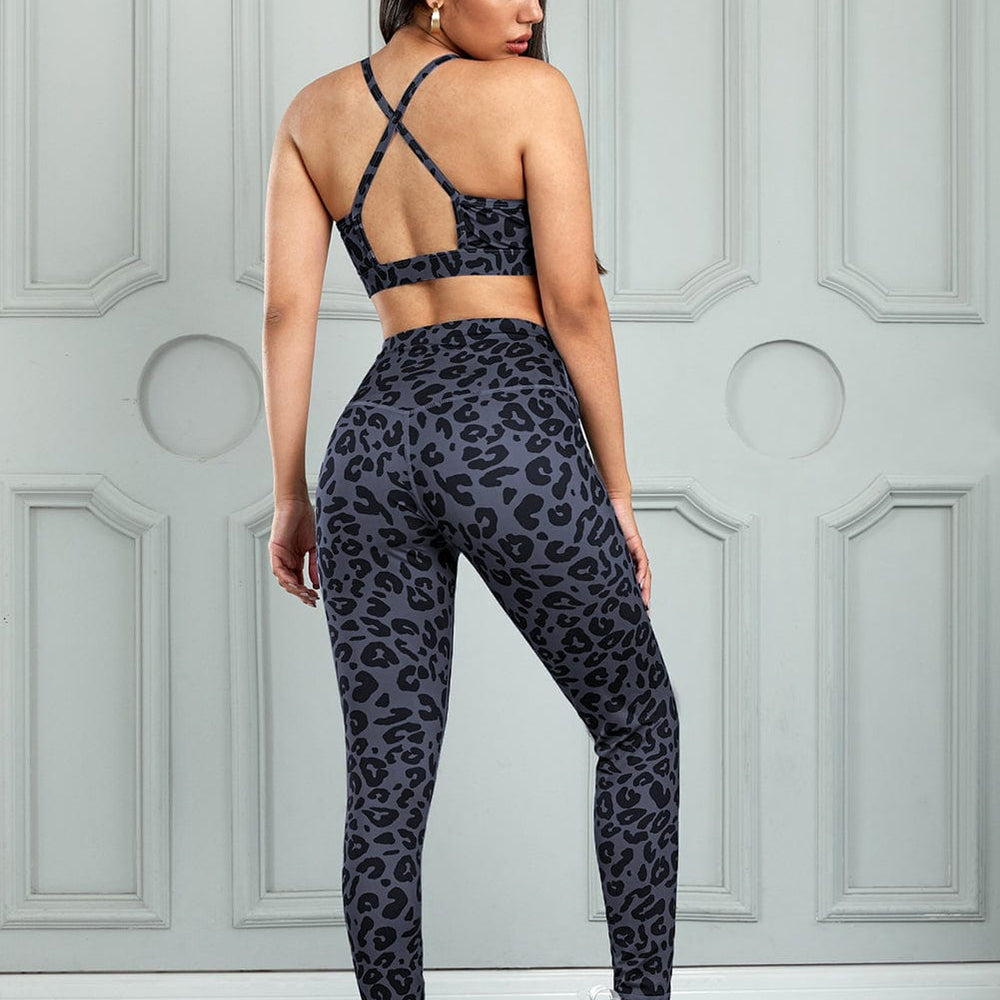 Leopard Unique Kulture Sports Fashion Set sport bra pants bottoms