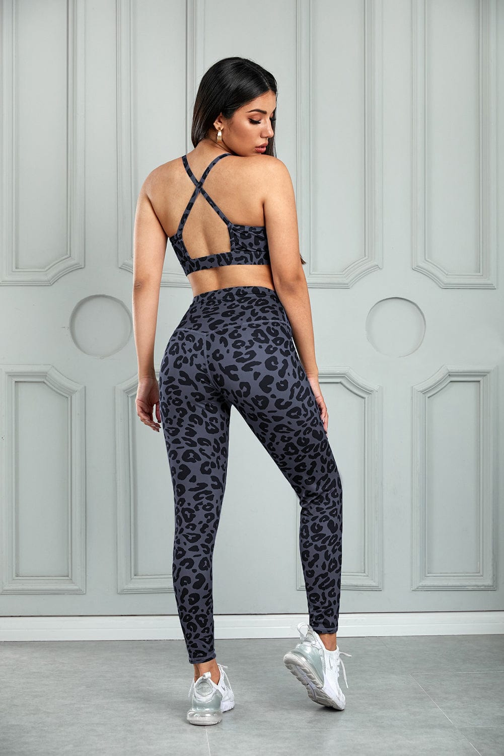 Leopard Unique Kulture Sports Fashion Set sport bra pants bottoms