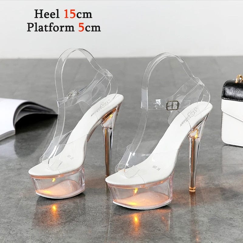 glow high light light heels stripper heels unique \kulutre designer fashion 