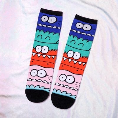skelly cartoon socks unique kulture fashion