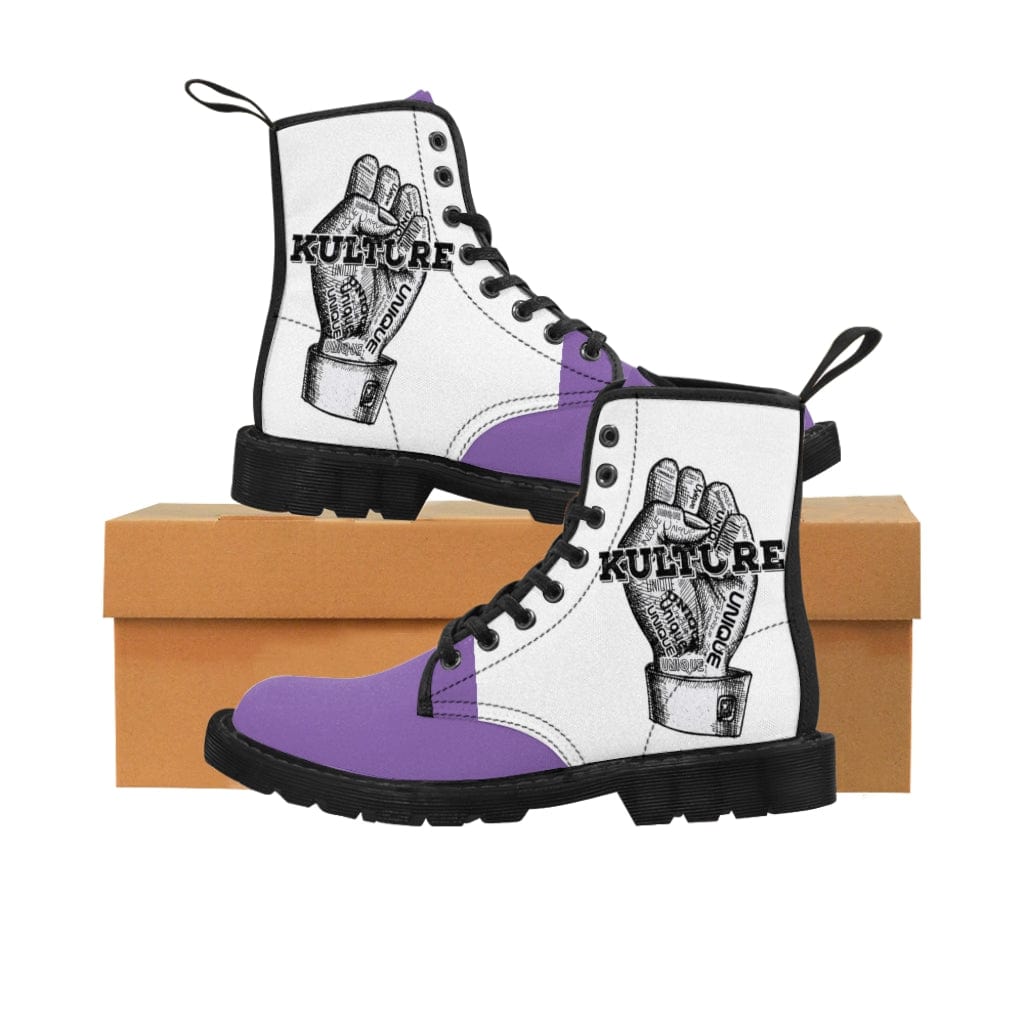 purp 2 purple and white unique kulture sneaker boots