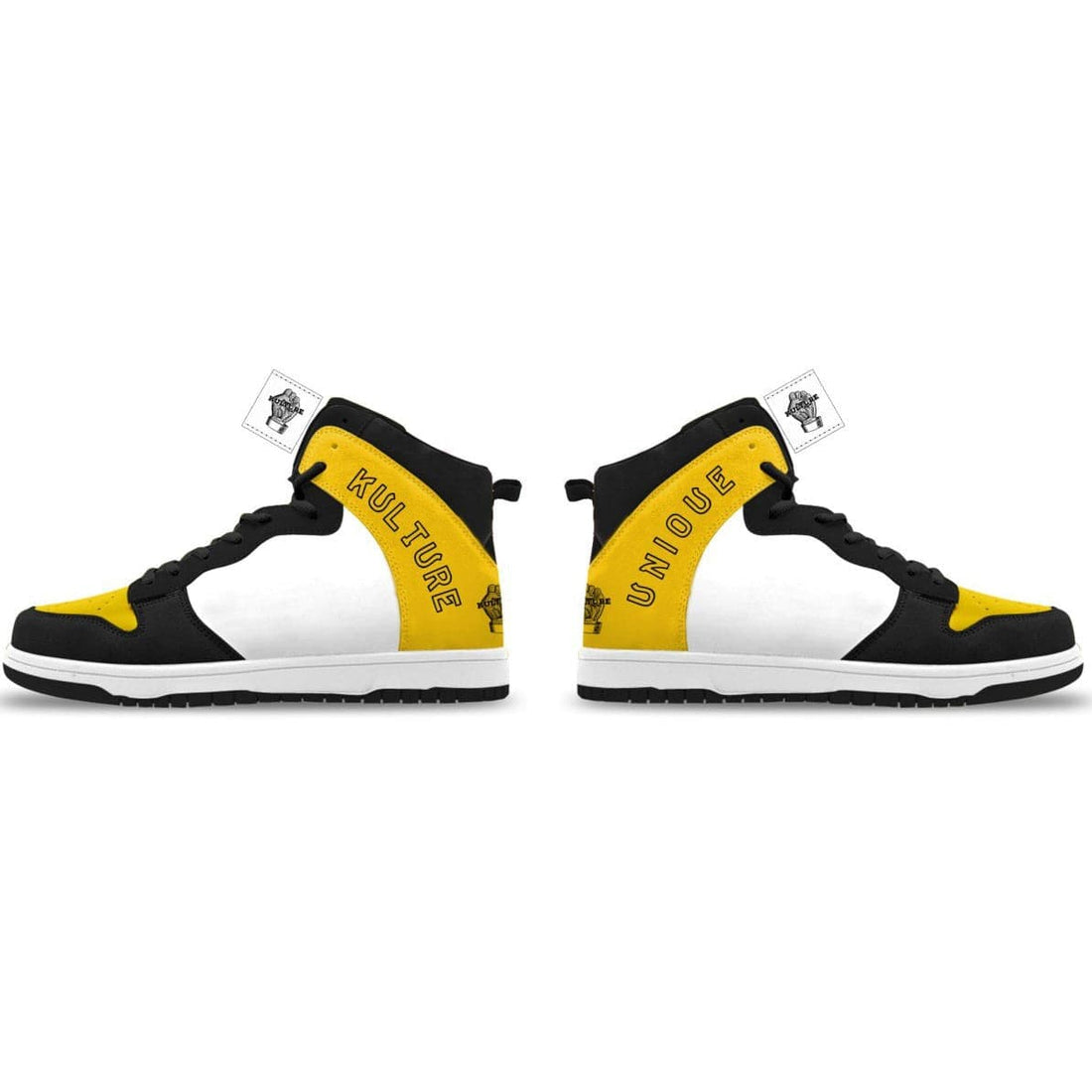unique kulture  the kultures yellow black and white mid top sneakers urban jordan style bumble bee sneakers bumble bee transformer sneaker custom unique smooth comfy shoes
