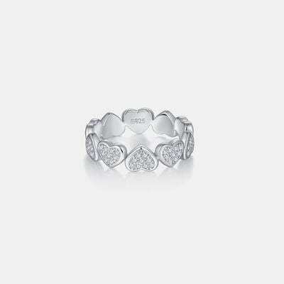 925 Sterling Silver Heart Shape Ring