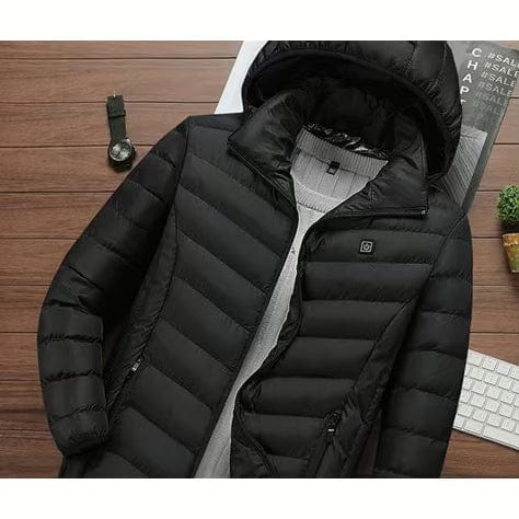 2021 NWE Men Winter Warm USB Heating Jackets Smart Thermostat Pure Color Hooded Heated Clothing Waterproof Warm Jackets unique kulture designer fashion