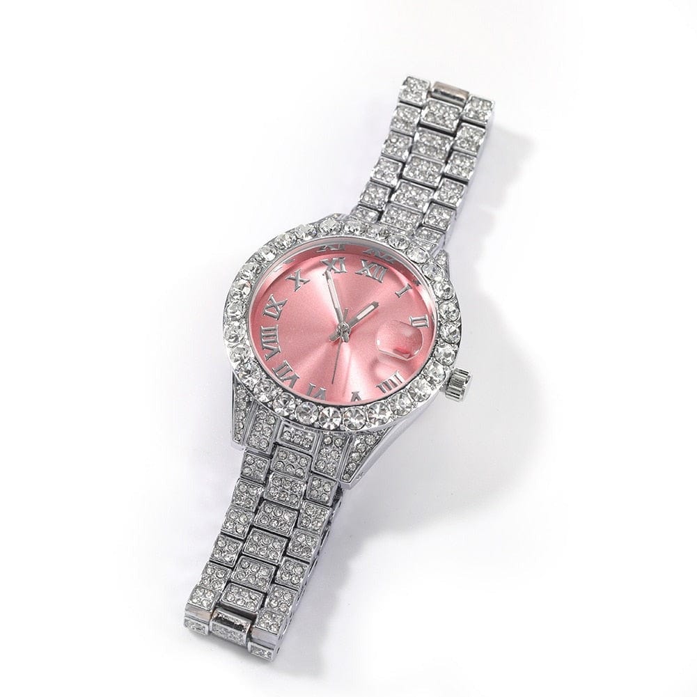 Lil Baby Pink Iced Universal Watch