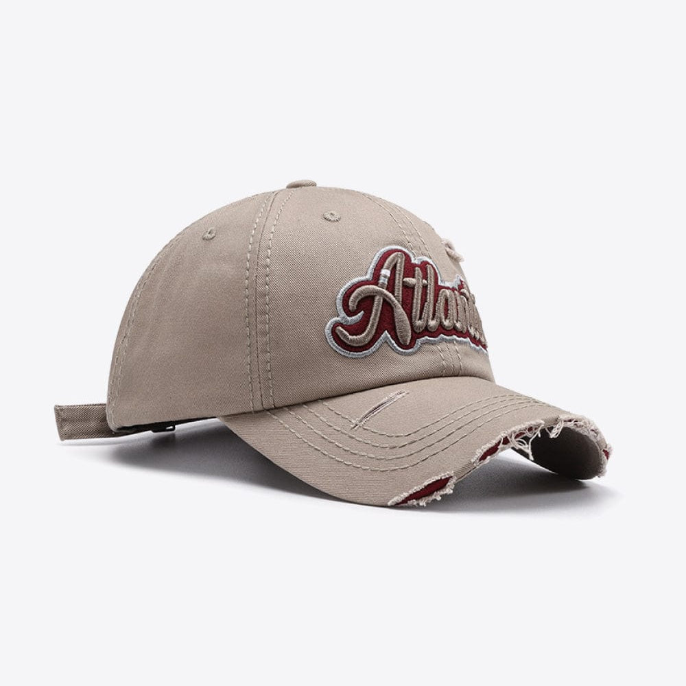 ATLANTIC Graphic Distressed Baseball Cap unique kulture designer fashion